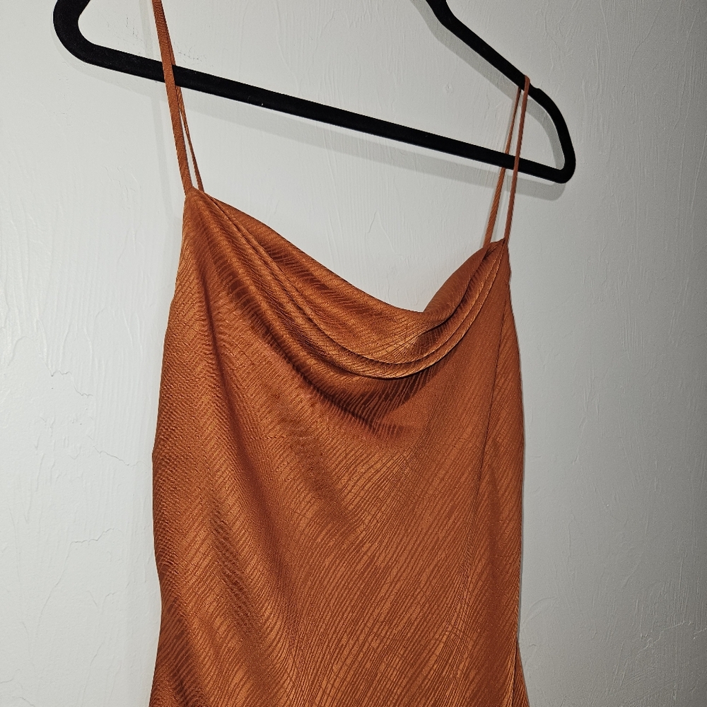 House of Harlow x REVOLVE Party Ira Mini Dress Burnt Orange Women's Size Small - Picture 8 of 16